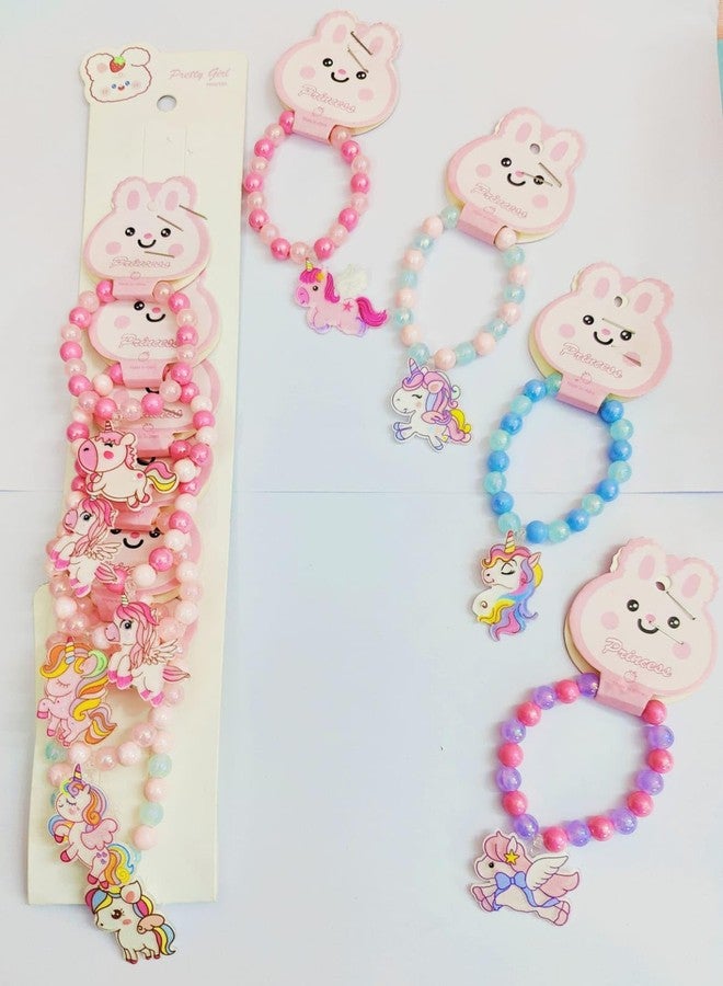 Tera13 TERA 13 Return Gifts For Kids Bracelet Unicorn Bracelet For Girls Playful Cartoon Kids Bracelet, Fun and Vibrant Characters, Adjustable and Safe, Party Favors and Gifts (4 pcs) - Image 3